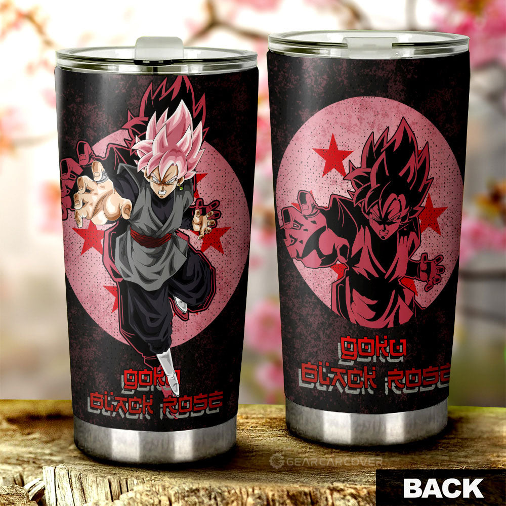 Goku Black Rose Tumbler Cup Custom Dragon Ball Car Accessories - Gearcarcover - 3