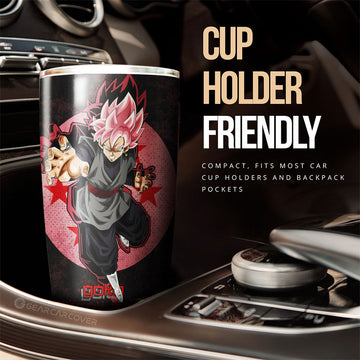 Goku Black Rose Tumbler Cup Custom Dragon Ball Car Accessories - Gearcarcover - 1