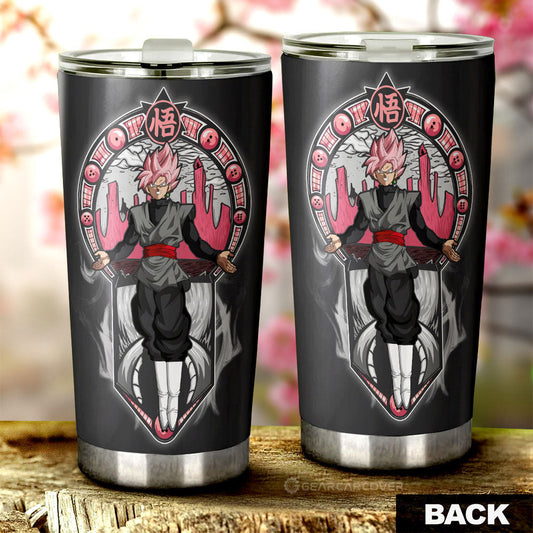 Goku Black Rose Tumbler Cup Custom Dragon Ball Car Interior Accessories - Gearcarcover - 2