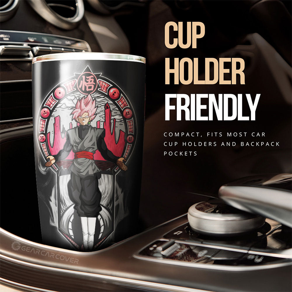 Goku Black Rose Tumbler Cup Custom Dragon Ball Car Interior Accessories - Gearcarcover - 3
