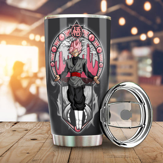 Goku Black Rose Tumbler Cup Custom Dragon Ball Car Interior Accessories - Gearcarcover - 1