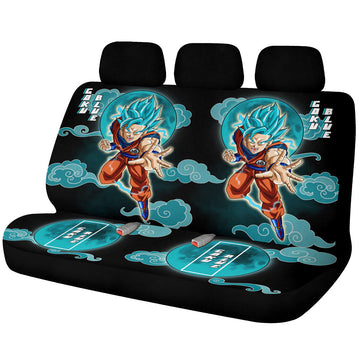 Goku Blue Car Back Seat Covers Custom Dragon Ball Anime Car Accessories - Gearcarcover - 1