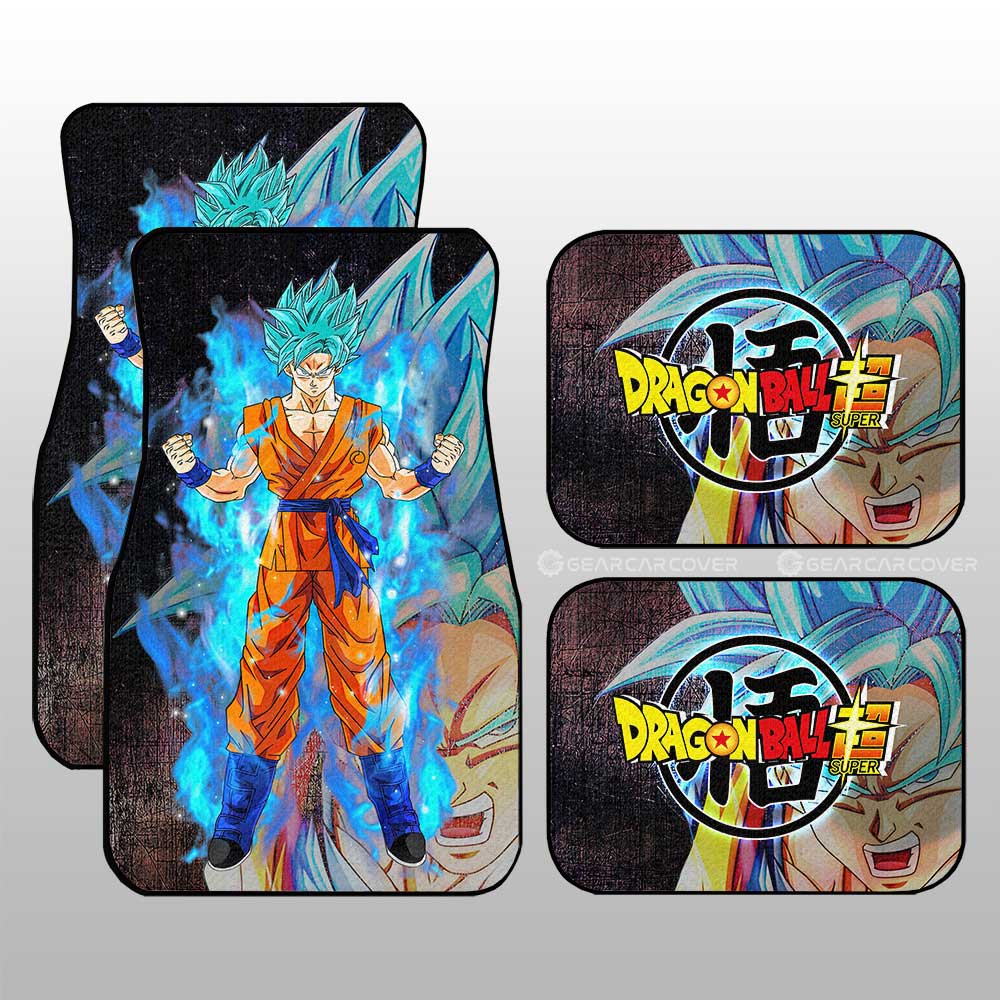 Goku Blue Car Floor Mats Custom Dragon Ball Anime Car Accessories - Gearcarcover - 3