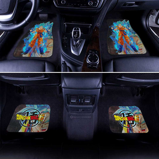 Goku Blue Car Floor Mats Custom Dragon Ball Anime Car Accessories - Gearcarcover - 2