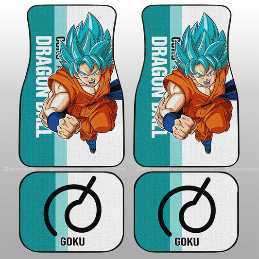 Goku Blue Car Floor Mats Custom Dragon Ball Car Accessories For Anime Fans - Gearcarcover - 2