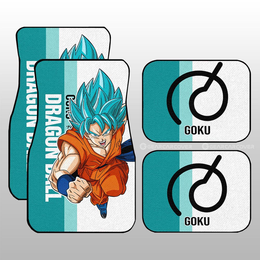 Goku Blue Car Floor Mats Custom Dragon Ball Car Accessories For Anime Fans - Gearcarcover - 1