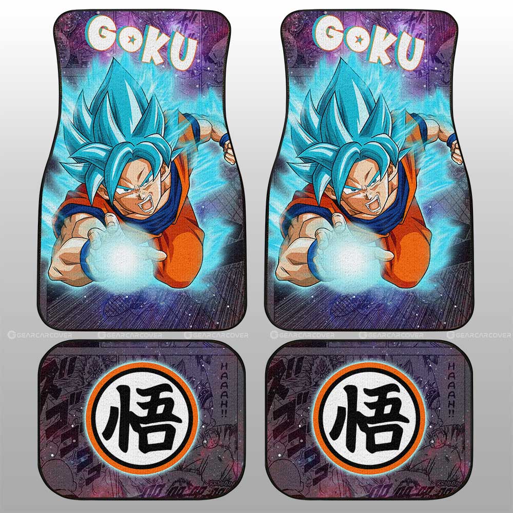 Goku Blue Car Floor Mats Custom Galaxy Style Dragon Ball Anime Car Accessories - Gearcarcover - 2