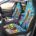 Goku Blue Car Seat Covers Custom Dragon Ball Anime Car Accessories - Gearcarcover - 4