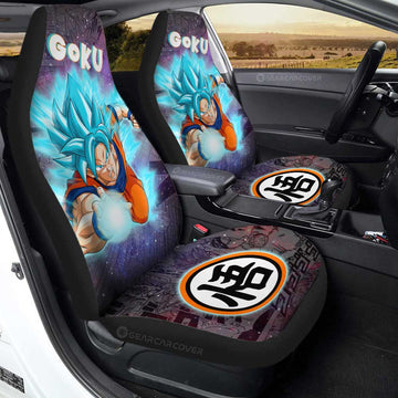 Goku Blue Car Seat Covers Custom Galaxy Style Dragon Ball Anime Car Accessories - Gearcarcover - 1