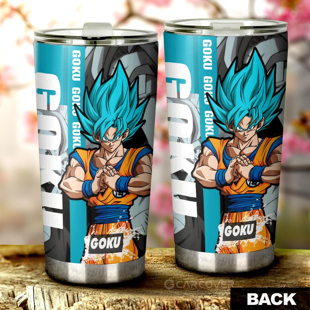 Goku Blue Tumbler Cup Custom Anime Dragon Ball Car Accessories - Gearcarcover - 3