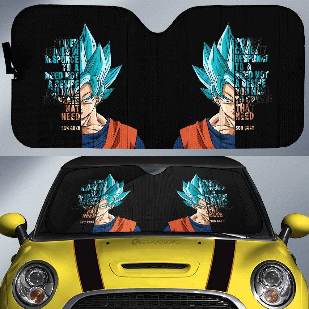 Goku Car Sunshade Custom Gift For Dragon Ball Anime Fans - Gearcarcover - 1