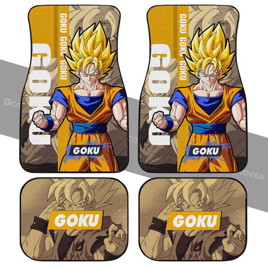 Goku SSJ Car Floor Mats Custom Dragon Ball Anime Car Accessories - Gearcarcover - 2