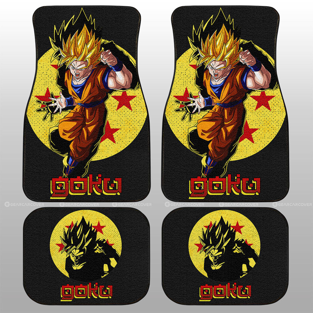 Goku SSJ Car Floor Mats Custom Dragon Ball Anime Car Accessories - Gearcarcover - 1