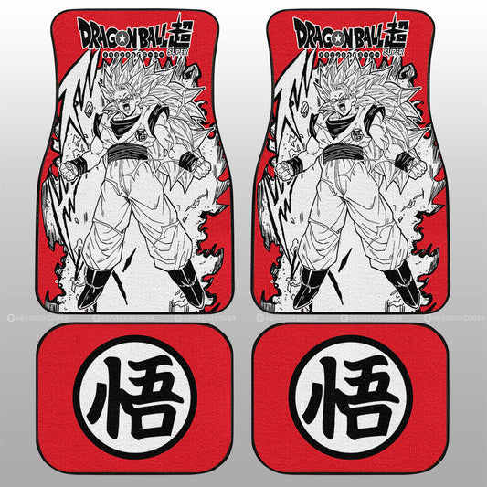 Goku SSJ Car Floor Mats Custom Dragon Ball Anime Car Accessories Manga Style For Fans - Gearcarcover - 2