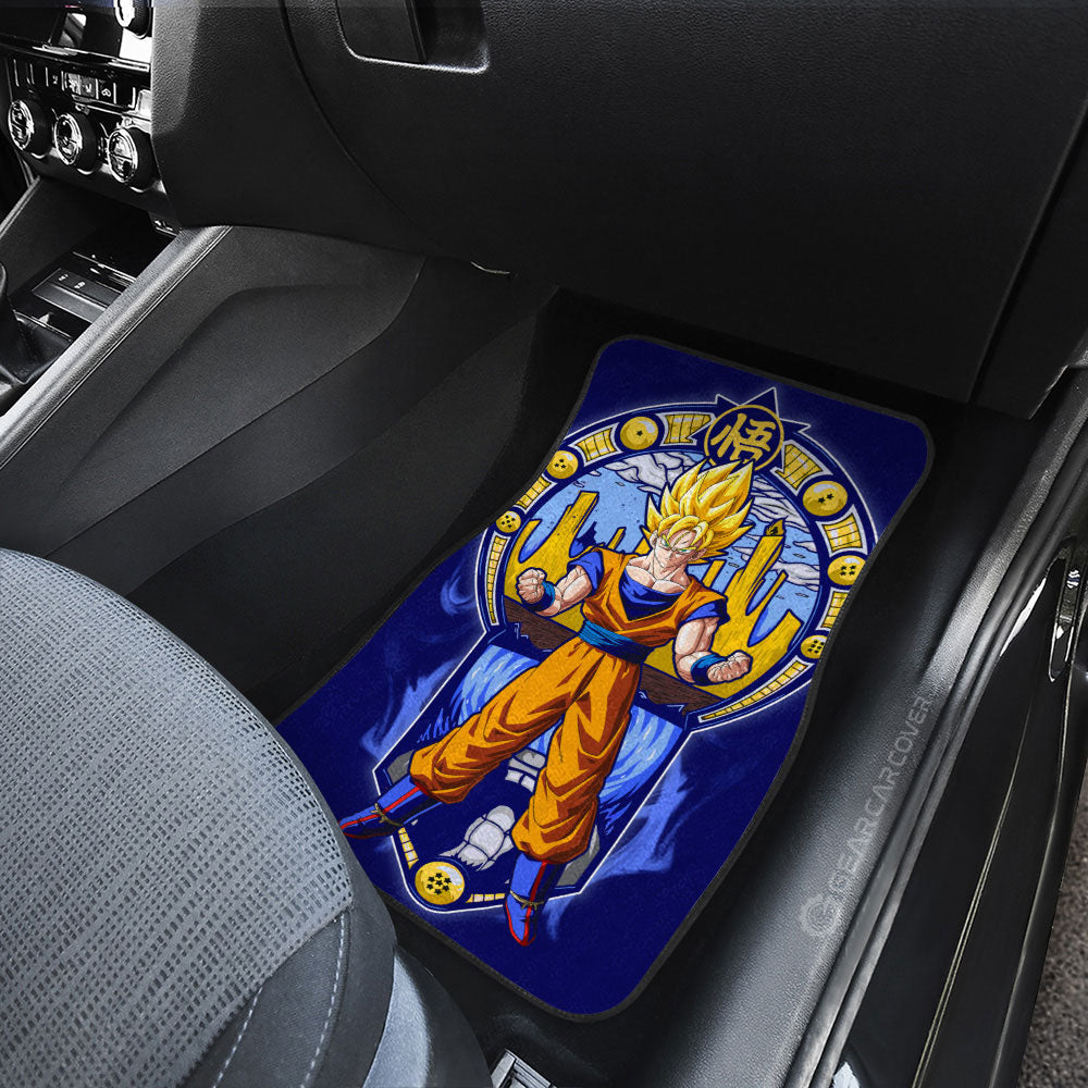 Goku SSJ Car Floor Mats Custom Dragon Ball Car Interior Accessories - Gearcarcover - 3