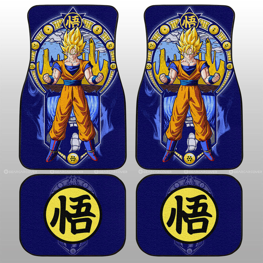 Goku SSJ Car Floor Mats Custom Dragon Ball Car Interior Accessories - Gearcarcover - 1