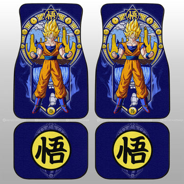 Goku SSJ Car Floor Mats Custom Dragon Ball Car Interior Accessories - Gearcarcover - 1