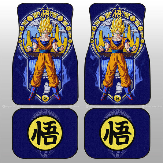 Goku SSJ Car Floor Mats Custom Dragon Ball Car Interior Accessories - Gearcarcover - 1