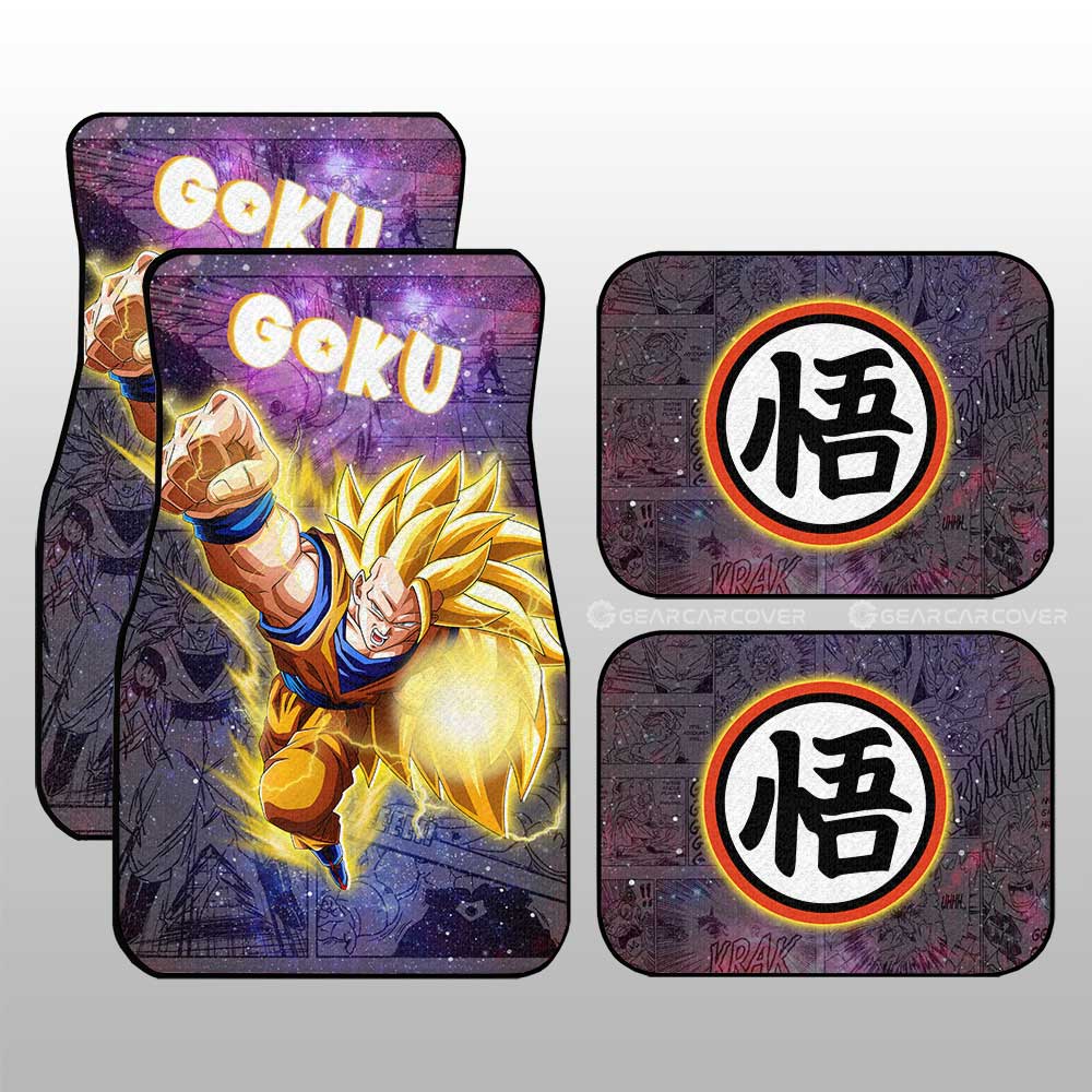 Goku SSJ Car Floor Mats Custom Galaxy Style Dragon Ball Anime Car Accessories - Gearcarcover - 1