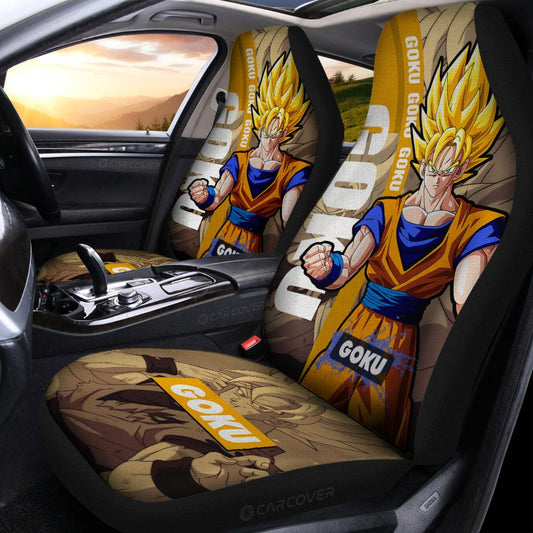 Goku SSJ Car Seat Covers Custom Dragon Ball Anime Car Accessories - Gearcarcover - 2