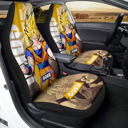 Goku SSJ Car Seat Covers Custom Dragon Ball Anime Car Accessories - Gearcarcover - 1