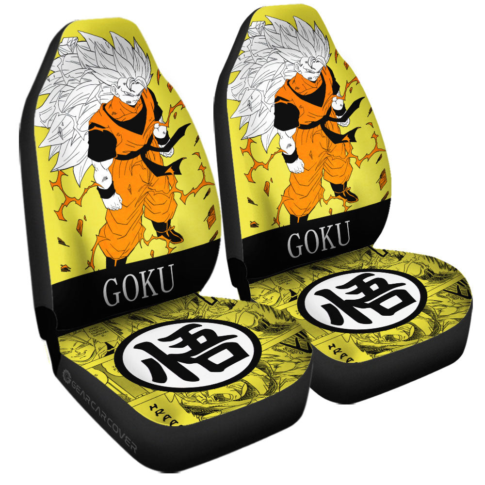 Goku SSJ Car Seat Covers Custom Dragon Ball Anime Manga Color Style - Gearcarcover - 3