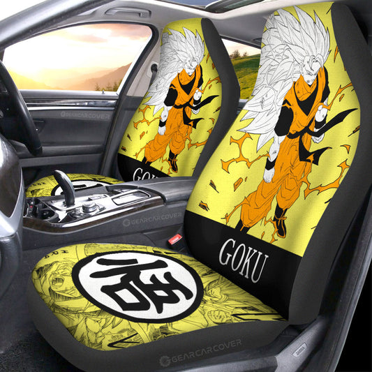 Goku SSJ Car Seat Covers Custom Dragon Ball Anime Manga Color Style - Gearcarcover - 2