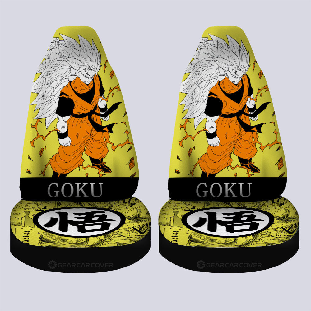 Goku SSJ Car Seat Covers Custom Dragon Ball Anime Manga Color Style - Gearcarcover - 4