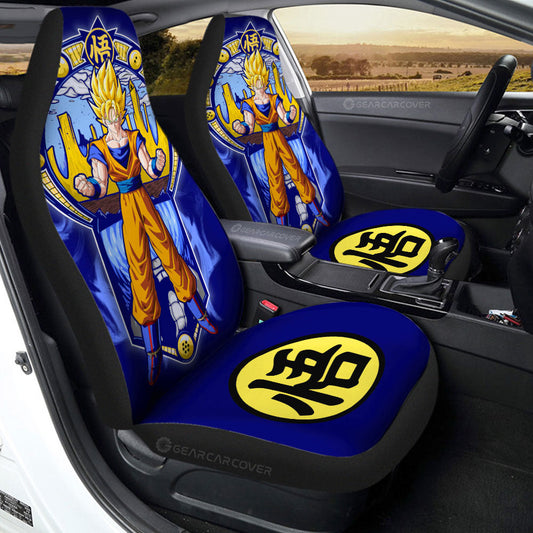 Goku SSJ Car Seat Covers Custom Dragon Ball Car Interior Accessories - Gearcarcover - 2