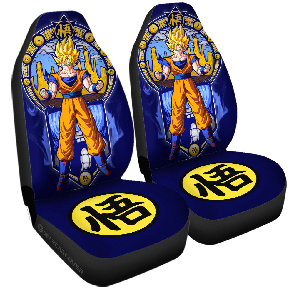 Goku SSJ Car Seat Covers Custom Dragon Ball Car Interior Accessories - Gearcarcover - 3