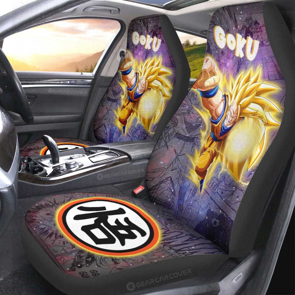 Goku SSJ Car Seat Covers Custom Galaxy Style Dragon Ball Anime Car Accessories - Gearcarcover - 2