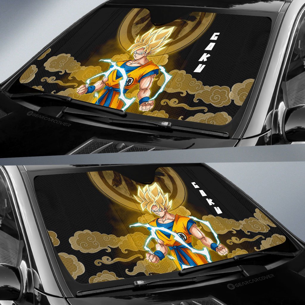 Goku SSJ Car Sunshade Custom Anime Dragon Ball Car Accessories - Gearcarcover - 2