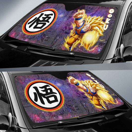 Goku SSJ Car Sunshade Custom Dragon Ball Anime Car Accessories Galaxy Style - Gearcarcover - 2