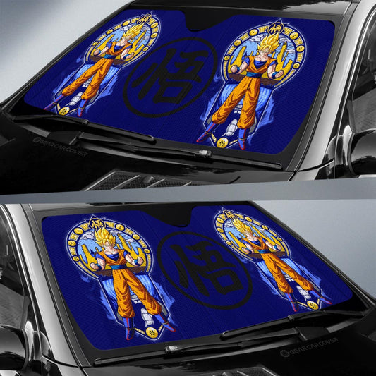 Goku SSJ Car Sunshade Custom Dragon Ball Car Interior Accessories - Gearcarcover - 2