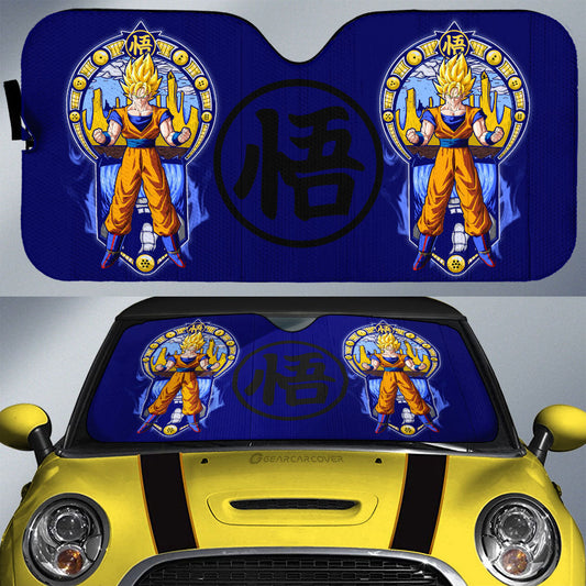 Goku SSJ Car Sunshade Custom Dragon Ball Car Interior Accessories - Gearcarcover - 1