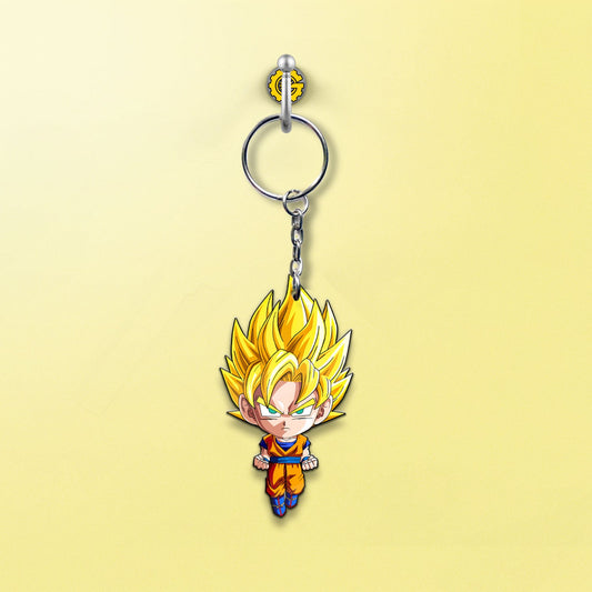 Goku SSJ Keychain Custom Dragon Ball Anime Car Accessories - Gearcarcover - 2