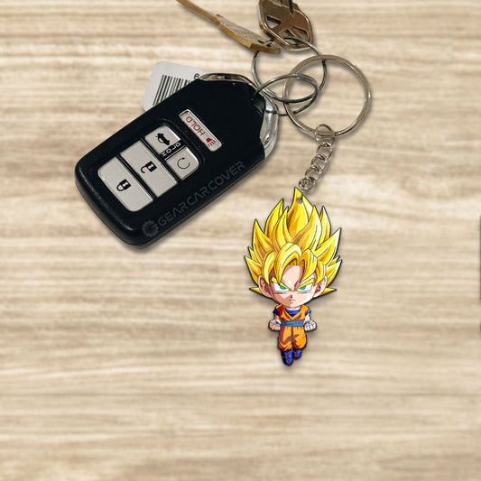Goku SSJ Keychain Custom Dragon Ball Anime Car Accessories - Gearcarcover - 1
