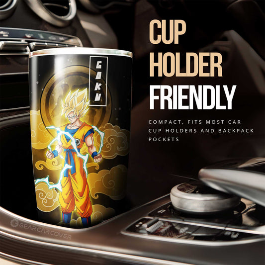 Goku SSJ Tumbler Cup Custom Anime Dragon Ball Car Accessories - Gearcarcover - 2