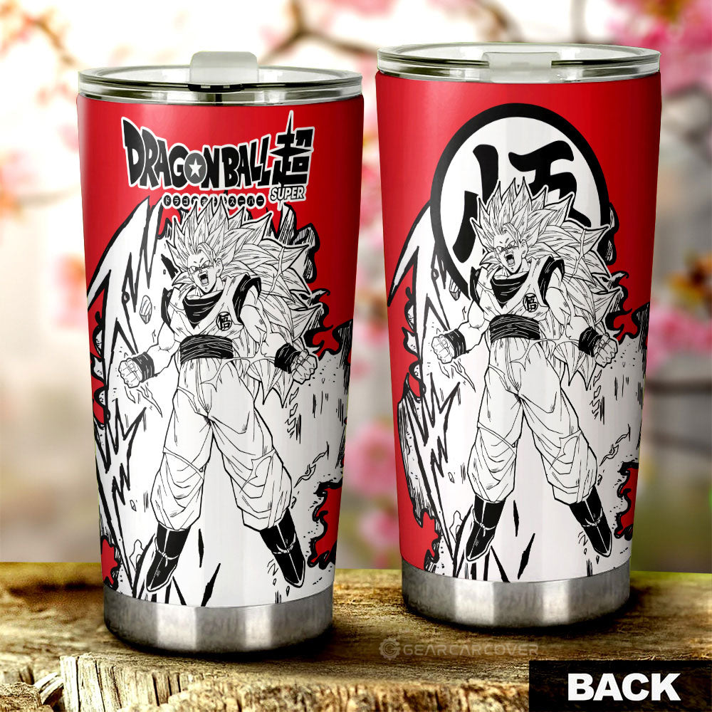 Goku SSJ Tumbler Cup Custom Dragon Ball Anime Car Accessories Manga Style For Fans - Gearcarcover - 3