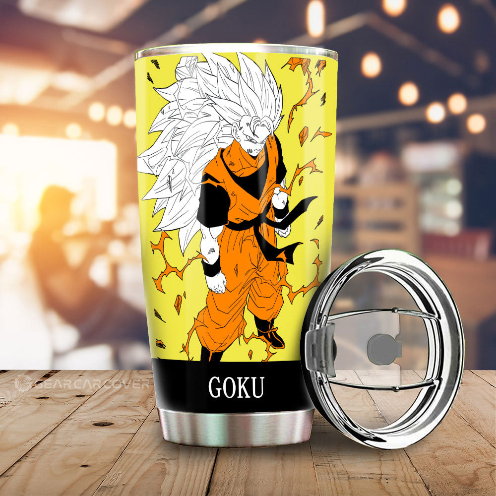 Goku SSJ Tumbler Cup Custom Dragon Ball Anime Manga Color Style - Gearcarcover - 2