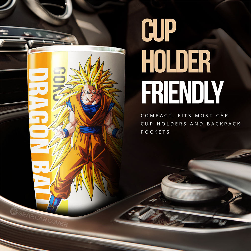 Goku SSJ Tumbler Cup Custom Dragon Ball Car Accessories For Anime Fans - Gearcarcover - 2