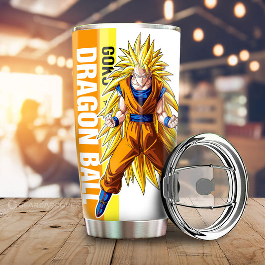 Goku SSJ Tumbler Cup Custom Dragon Ball Car Accessories For Anime Fans - Gearcarcover - 1