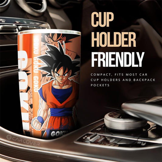 Goku Tumbler Cup Custom Dragon Ball Anime Car Accessories - Gearcarcover - 2