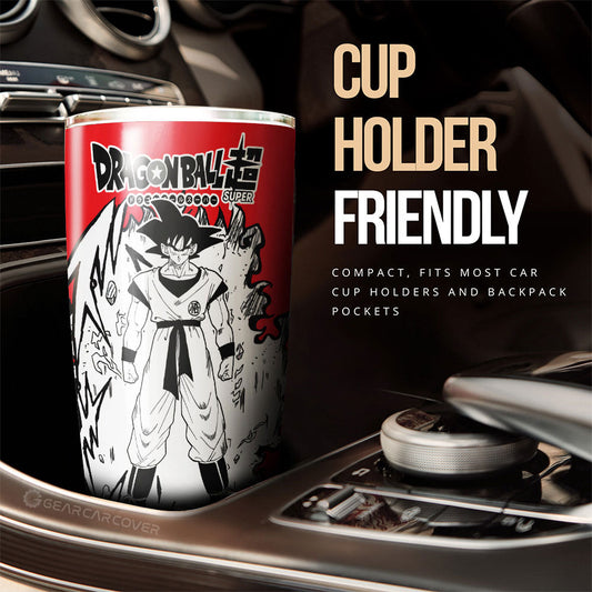 Goku Tumbler Cup Custom Dragon Ball Anime Car Accessories Manga Style For Fans - Gearcarcover - 2