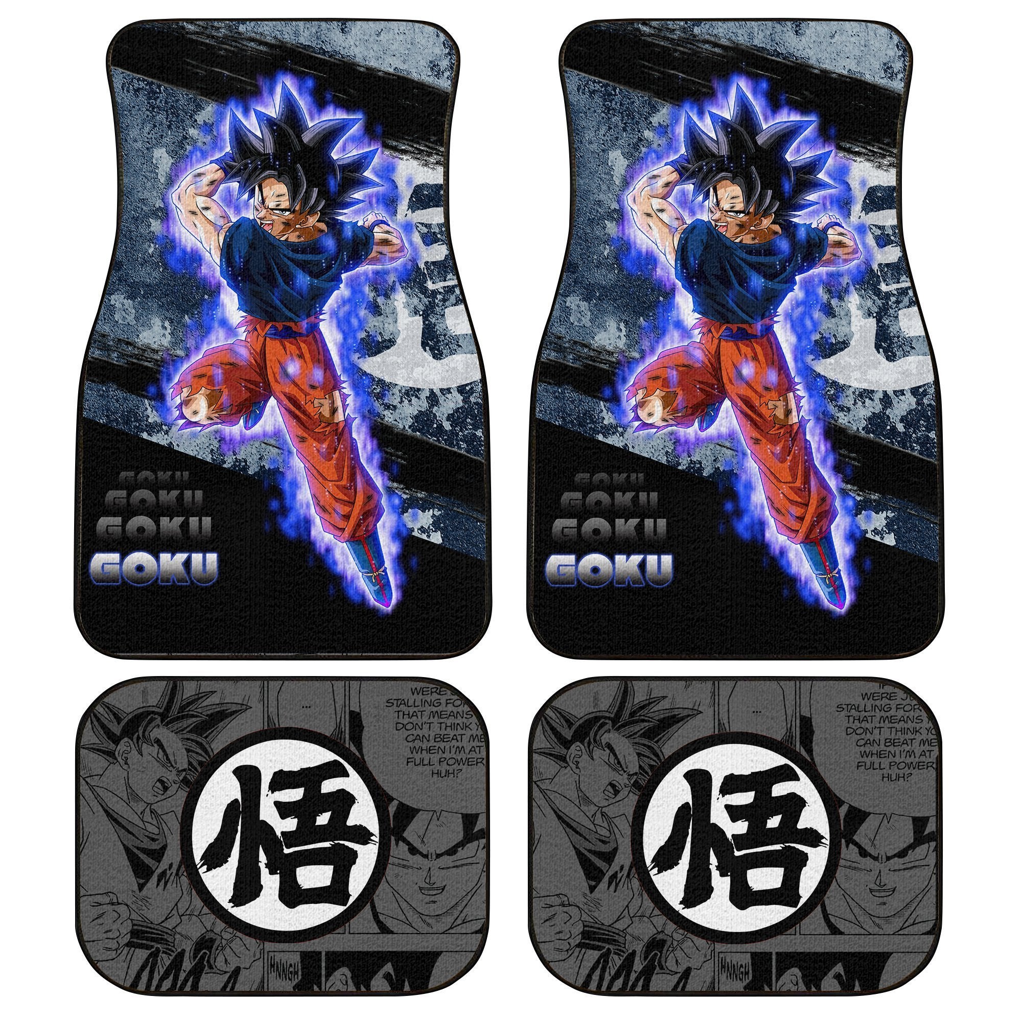 Goku Ultra Instinct Car Floor Mats Custom Anime Dragon Ball Car Accessories - Gearcarcover - 1