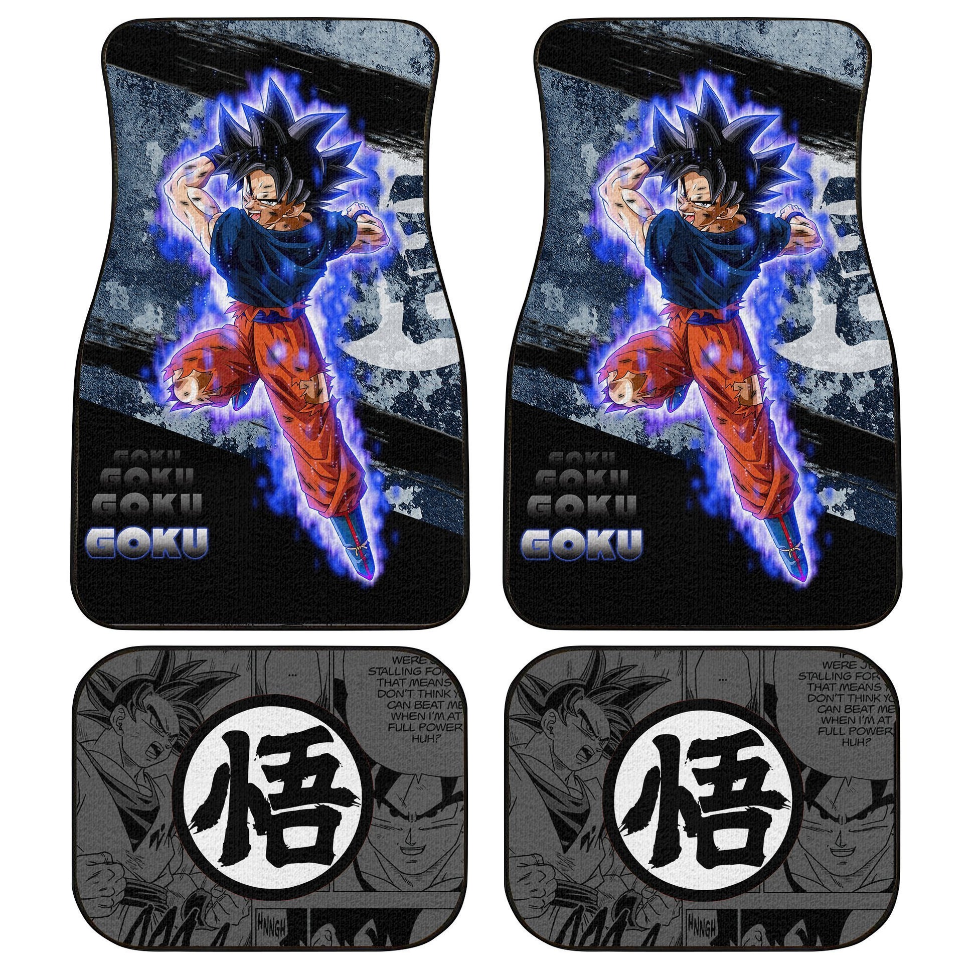 Goku Ultra Instinct Car Floor Mats Custom Anime Dragon Ball Car Accessories - Gearcarcover - 1