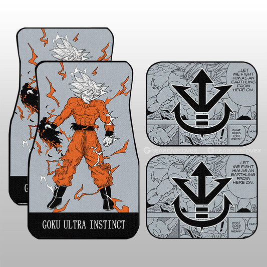 Goku Ultra Instinct Car Floor Mats Custom Dragon Ball Anime For Car - Gearcarcover - 1