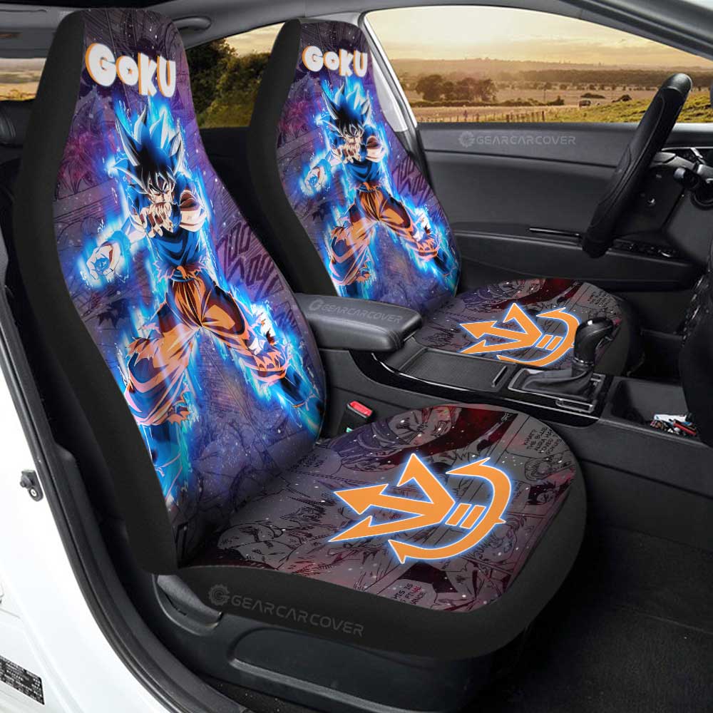 Goku Ultra Instinct Car Seat Covers Custom Galaxy Style Dragon Ball Anime Car Accessories - Gearcarcover - 1