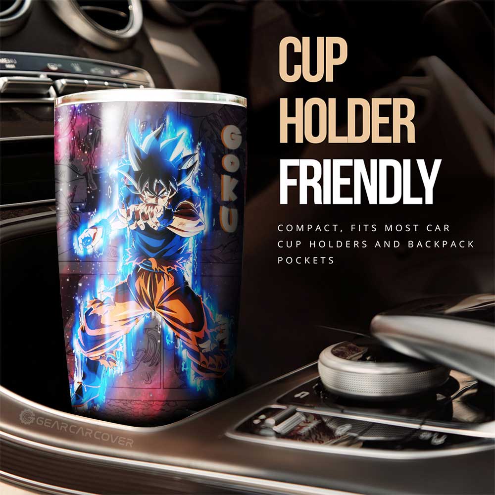 Goku Ultra Instinct Tumbler Cup Custom Dragon Ball Anime Car Accessories Galaxy Style - Gearcarcover - 2