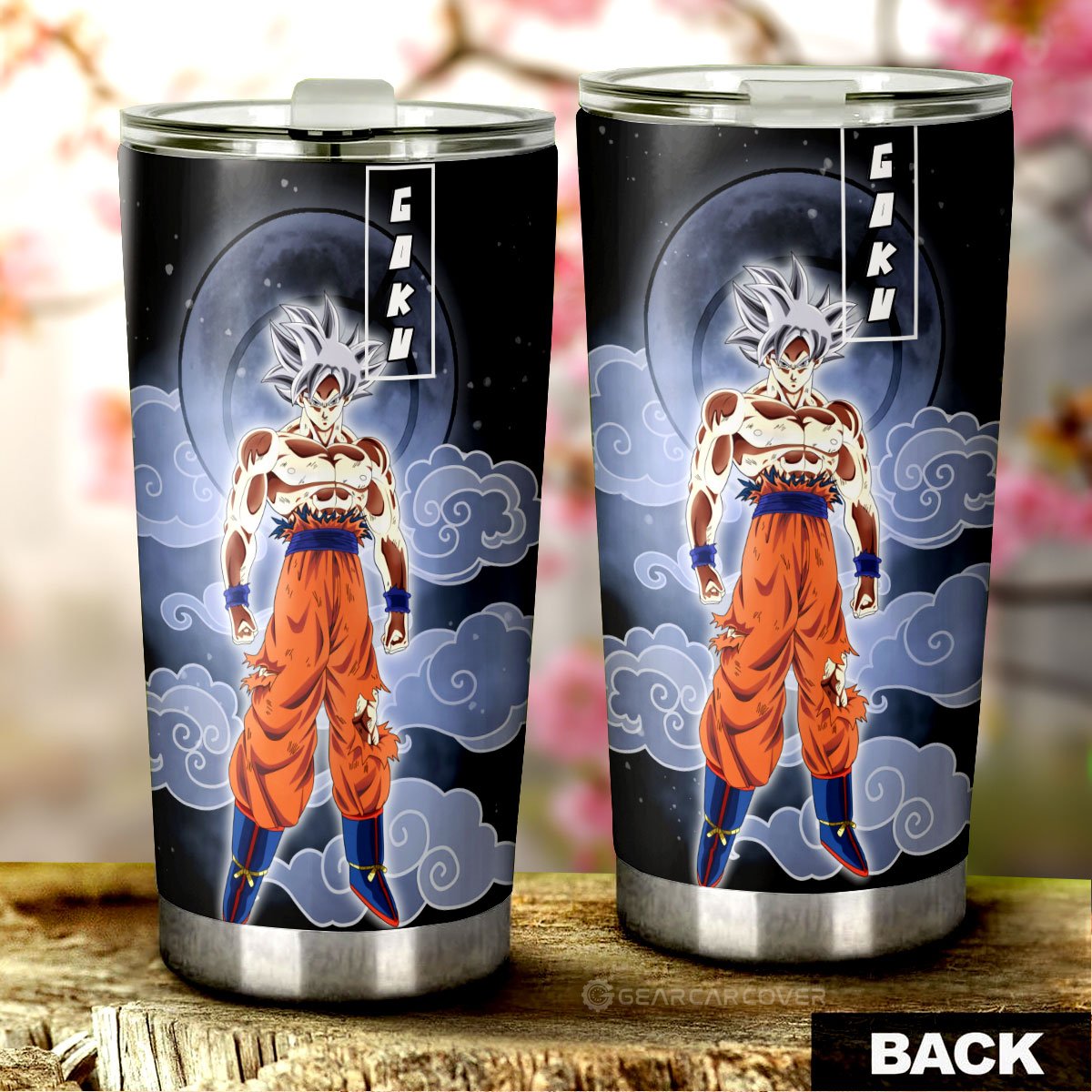 Goku Ultra Instinct Tumbler Cup Custom Dragon Ball Anime Car Accessories - Gearcarcover - 3